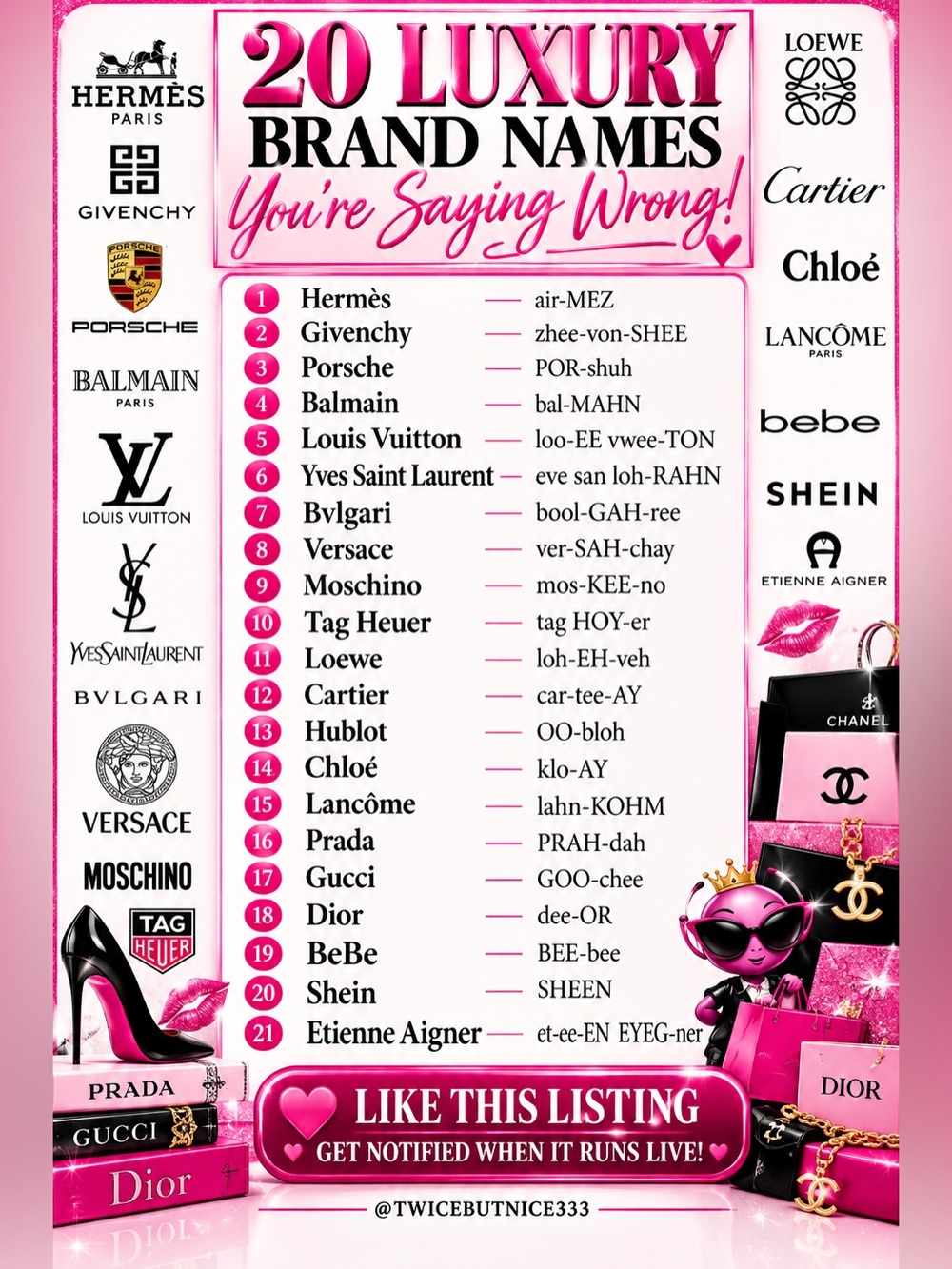 Luxury Brand Pronunciation Guide 👈